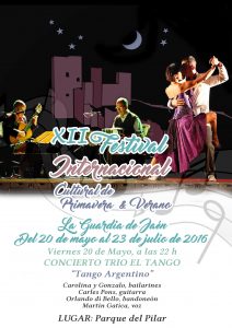 Cartel XII Festival Internacional de Primavera Verano 2016 - actuacion tango foto