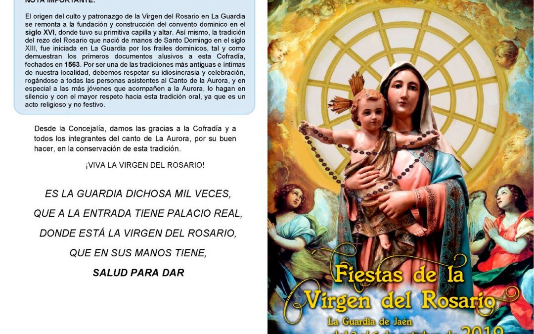 Fiestas en honor a la Virgen del Rosario 2019
