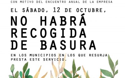 EL SÁBADO 12 DE OCTUBRE NO HABRÁ RECOGIDA DE BASURA