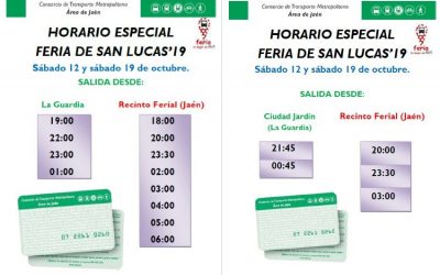 HORARIO DE AUTOBUSES PARA LA FERIA DE SAN LUCAS 2019