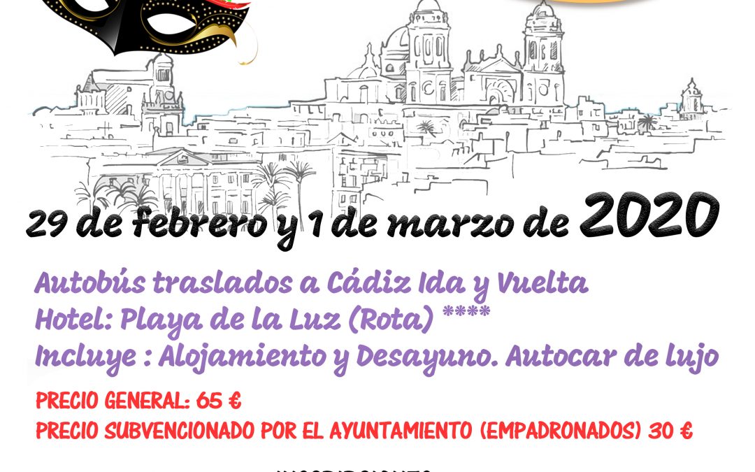 VIAJE A LOS CARNAVALES DE CÁDIZ 2020
