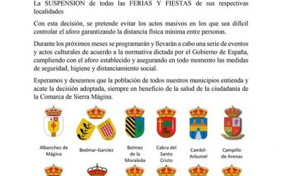 COMUNICADO SOBRE LA FERIA Y FIESTAS 2020