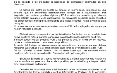COMUNICADO DEL PORTAVOZ DE GOBIERNO MUNICIPAL SOBRE LA SITUACIÓN DE COVID-19